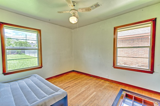 1726 Wilde Rock Way, Houston, TX 77018 - bedroom featuring light wood-style flooring and ceiling fan