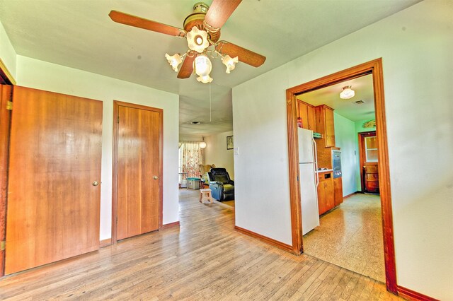 1726 Wilde Rock Way, Houston, TX 77018 - hallway featuring baseboards and light wood-style flooring