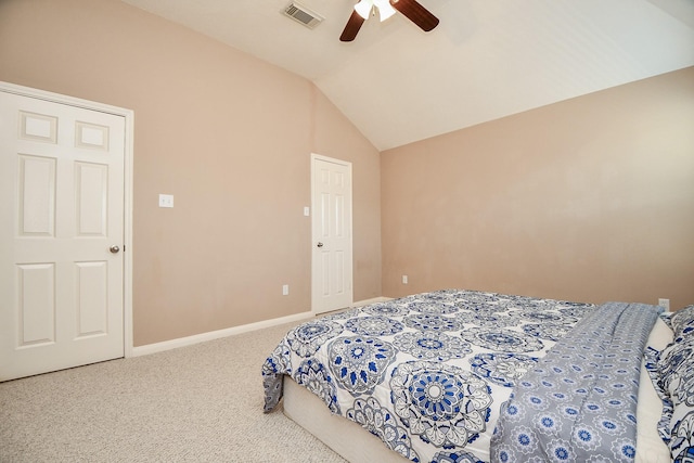 5823 Lundwood Ln, Houston, TX 77084 - carpeted bedroom featuring lofted ceiling and ceiling fan