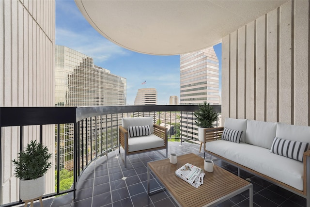 5001 Woodway Dr Unit 1701, Houston, TX 77056 - balcony with an outdoor hangout area and a city view