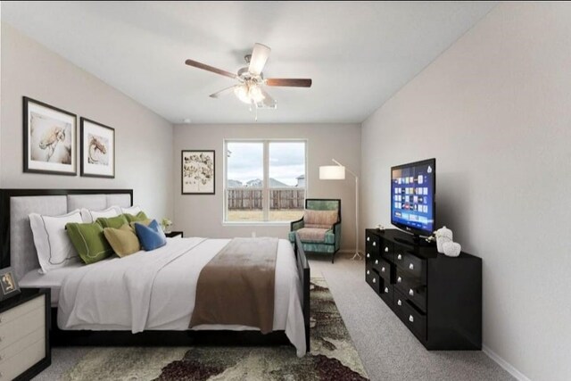 23347 Spring Genesis Ln, Katy, TX 77493 - bedroom with carpet flooring and ceiling fan