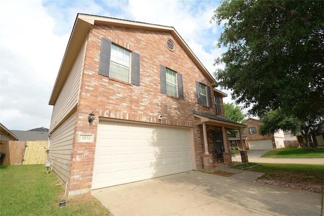 3619 Robwood Ct, Katy, TX 77449 - traditional home with an attached garage, brick siding, and driveway