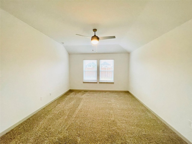 4107 Yosemite Valley Ct, Katy, TX 77494 - spare room with light colored carpet, ceiling fan, and lofted ceiling