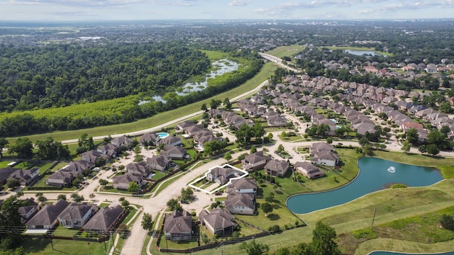 6510 Brady Springs Ct, Sugar Land, TX 77479 - aerial view of property's location with nearby suburban area and a nearby body of water