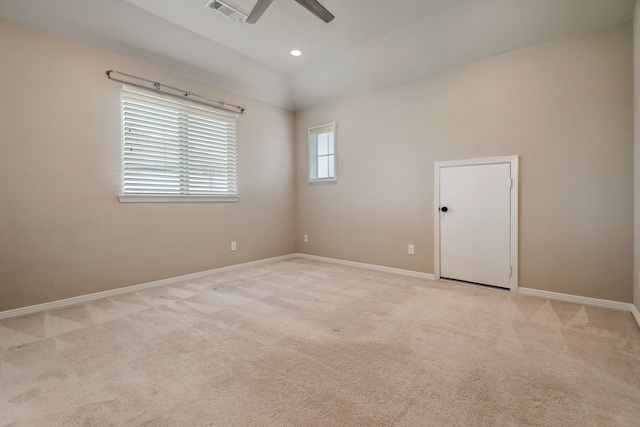 6510 Brady Springs Ct, Sugar Land, TX 77479 - empty room featuring a ceiling fan and light colored carpet