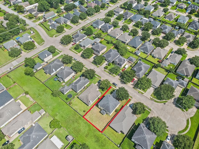 1022 Vera Cruz Dr, Rosenberg, TX 77471 - aerial view of residential area featuring property boundaries highlighted