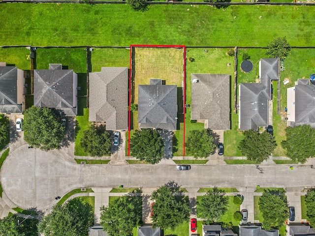 1022 Vera Cruz Dr, Rosenberg, TX 77471 - aerial perspective of suburban area with property boundaries highlighted