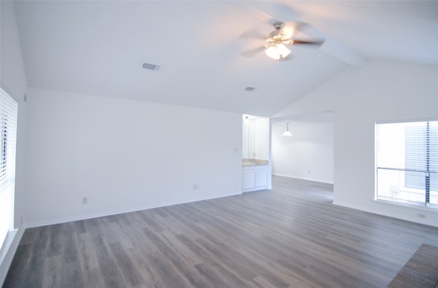 6503 Gladewell Dr, Houston, TX 77072 - unfurnished living room with a ceiling fan and wood finished floors