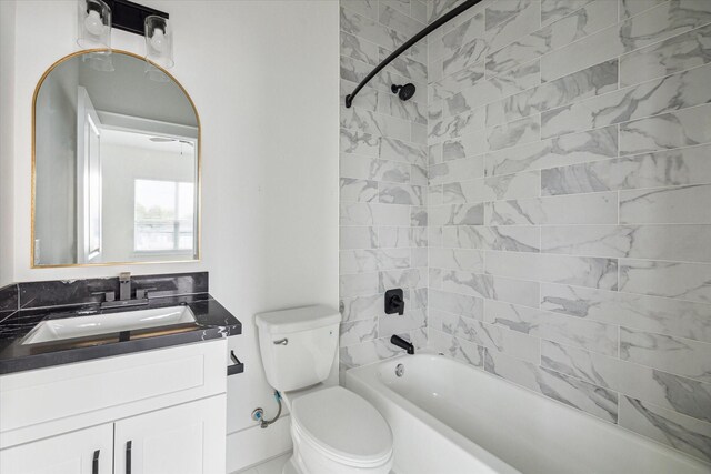 1825 Northwood Dr, Houston, TX 77009 - bathroom featuring vanity and bathing tub / shower combination