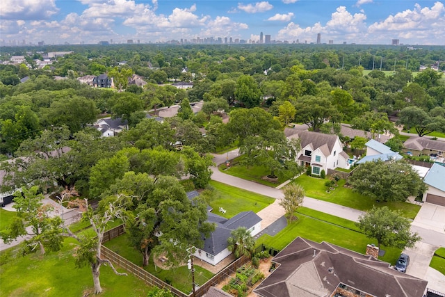 8932 Padfield St, Houston, TX 77055 - aerial view of residential area with skyline