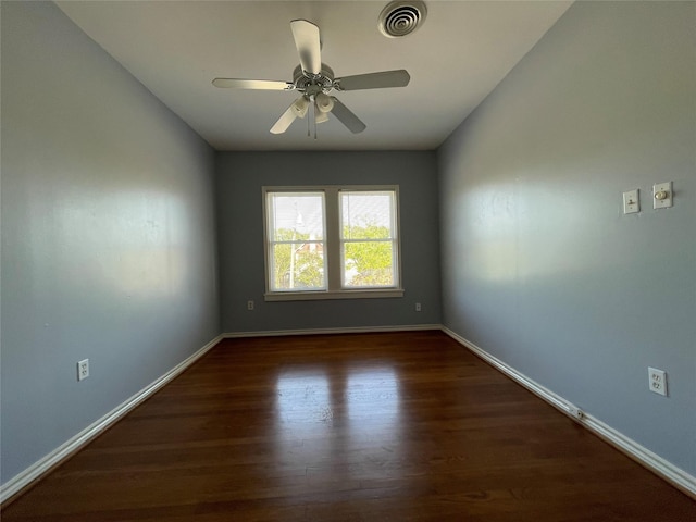 1805 Sul Ross St, Houston, TX 77098 - empty room featuring dark wood-style flooring and ceiling fan