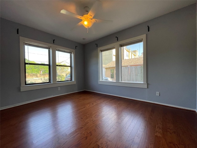 1805 Sul Ross St, Houston, TX 77098 - unfurnished room with dark wood finished floors and ceiling fan
