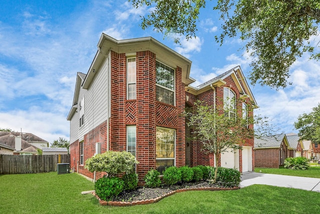 2508 Sun Glen Dr, Pearland, TX 77584 - view of front of property featuring brick siding, driveway, and an attached garage