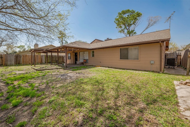 327 Edgeton Ct, Houston, TX 77015 - rear view of property featuring a patio and a fenced backyard