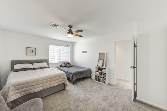 1572 Prairie Grove Dr, Houston, TX 77077 - carpeted bedroom featuring a ceiling fan and baseboards