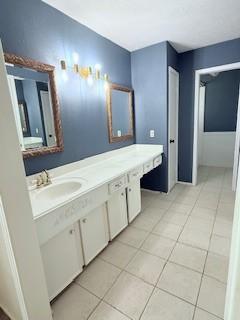 10302 Sageplum Dr, Houston, TX 77089 - bathroom with tile patterned floors and vanity