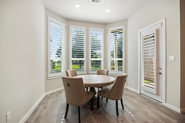 20923 Bradley Gardens Dr, Spring, TX 77379 - dining space featuring light wood-style floors and recessed lighting