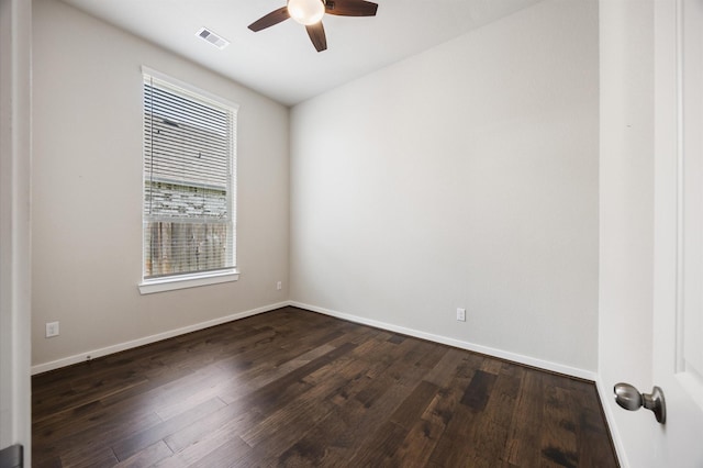 20923 Bradley Gardens Dr, Spring, TX 77379 - unfurnished room with ceiling fan, healthy amount of natural light, and dark wood-type flooring