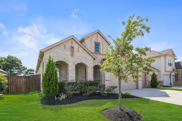20923 Bradley Gardens Dr, Spring, TX 77379 - french provincial home with concrete driveway and brick siding