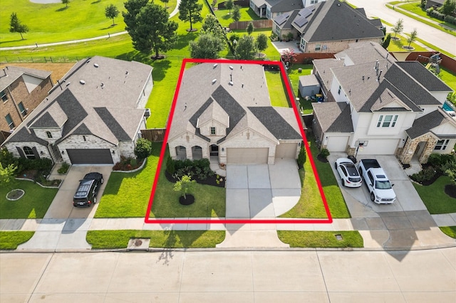 20923 Bradley Gardens Dr, Spring, TX 77379 - aerial perspective of suburban area featuring property boundaries highlighted