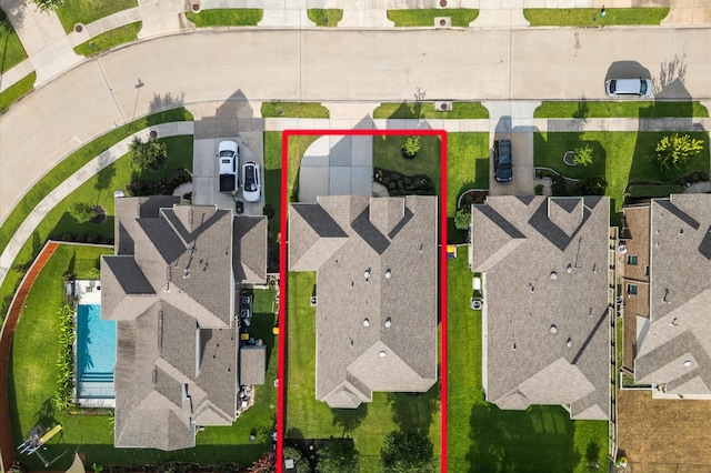 20923 Bradley Gardens Dr, Spring, TX 77379 - aerial perspective of suburban area featuring property boundaries highlighted