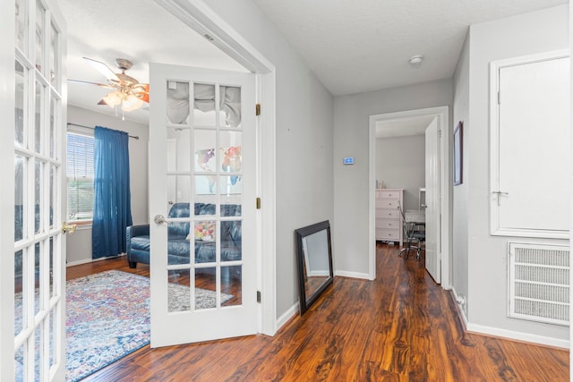 13411 Naples Bridge Rd, Sugar Land, TX 77498 - corridor featuring wood finished floors and french doors
