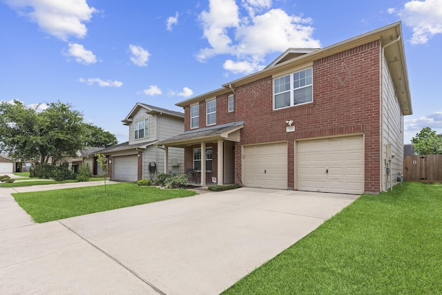 13411 Naples Bridge Rd, Sugar Land, TX 77498 - view of front facade featuring concrete driveway, brick siding, and a garage