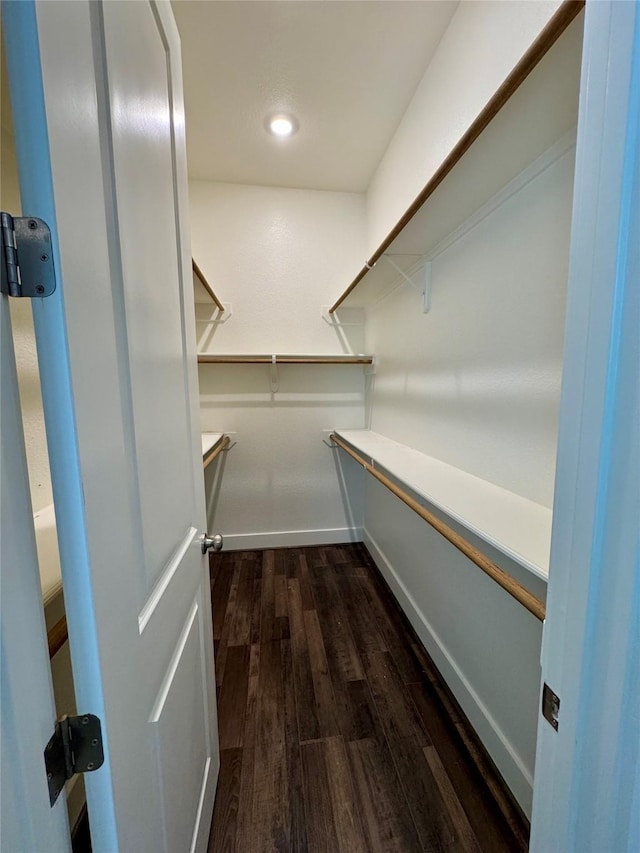 14912 Diamondhead Rd, Conroe, TX 77356 - spacious closet featuring dark wood-style flooring