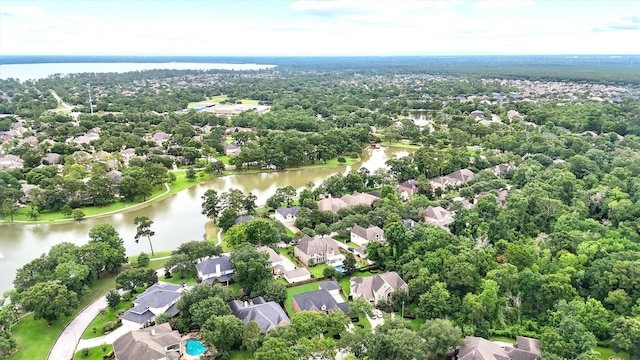 14210 Hansons Creek Ct, Houston, TX 77044 - aerial view of residential area with a large body of water