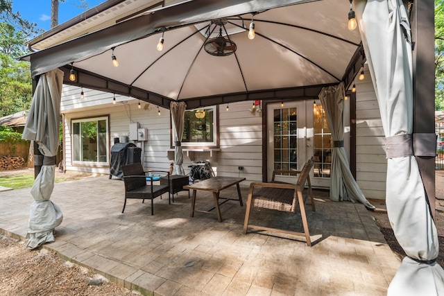 248 S Pathfinders Cir, The Woodlands, TX 77381 - view of patio / terrace with a gazebo and area for grilling