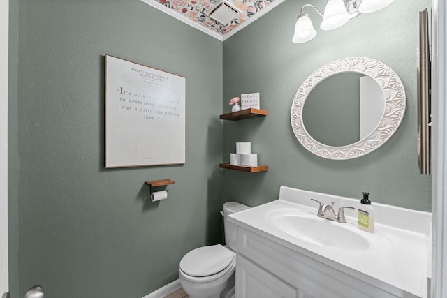 248 S Pathfinders Cir, The Woodlands, TX 77381 - half bath featuring vanity and toilet