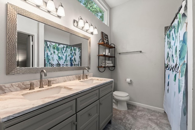 248 S Pathfinders Cir, The Woodlands, TX 77381 - bathroom with double vanity and curtained shower