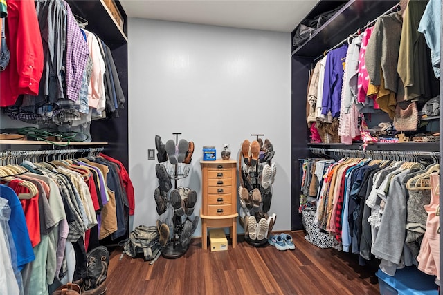 17706 Riata Lake Dr, Cypress, TX 77433 - walk in closet with wood finished floors