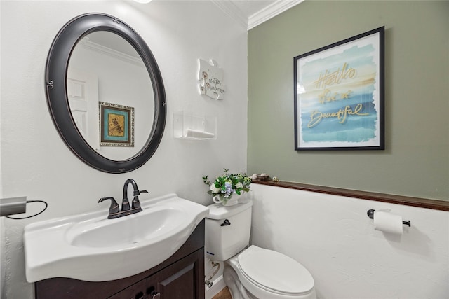 17706 Riata Lake Dr, Cypress, TX 77433 - bathroom with crown molding and vanity