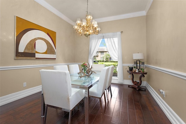 9311 Windrush Dr, Spring, TX 77379 - dining space featuring a chandelier, hardwood / wood-style floors, and crown molding