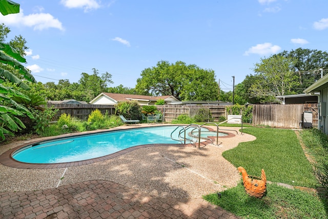 1908 Milam St, Columbus, TX 78934 - view of swimming pool with a fenced backyard and a patio