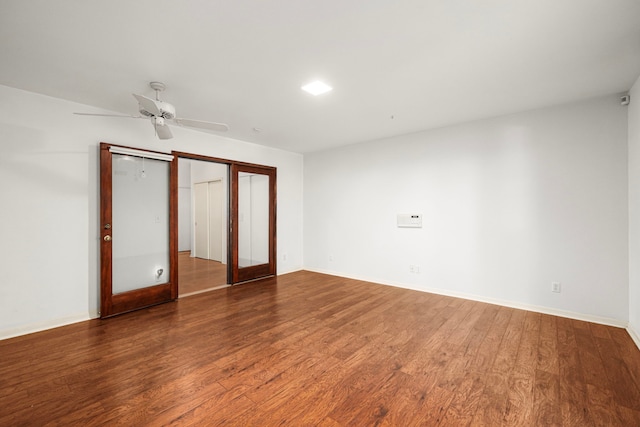 1908 Milam St, Columbus, TX 78934 - empty room with wood finished floors and a ceiling fan