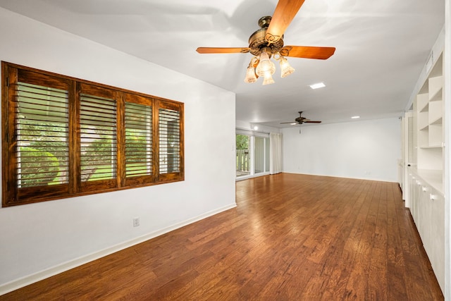1908 Milam St, Columbus, TX 78934 - spare room featuring a ceiling fan and wood finished floors