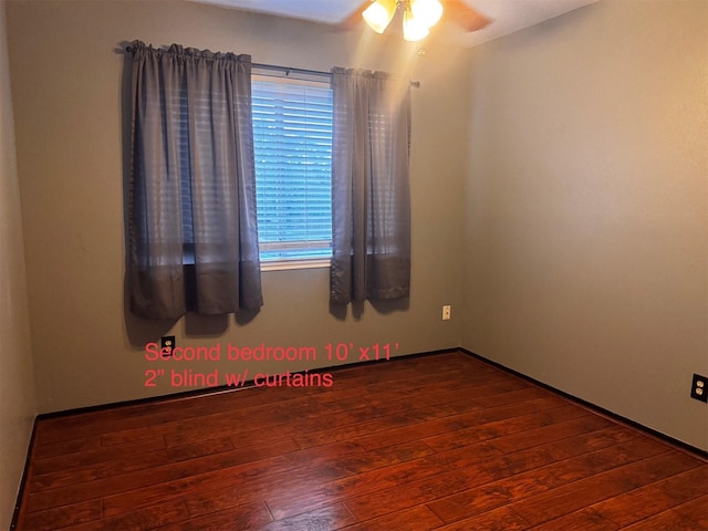 5155 Verdenbruk Dr, Houston, TX 77066 - unfurnished room featuring a ceiling fan and hardwood / wood-style floors