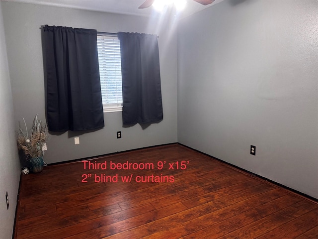 5155 Verdenbruk Dr, Houston, TX 77066 - unfurnished room with ceiling fan and hardwood / wood-style floors