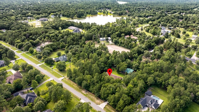 15608 Queen Victoria Ct, Montgomery, TX 77316 - drone / aerial view of a large body of water and a heavily wooded area