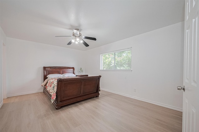 511 Walston Ln, Houston, TX 77060 - bedroom featuring light wood-type flooring and a ceiling fan