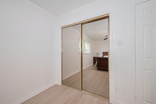 511 Walston Ln, Houston, TX 77060 - unfurnished bedroom with light wood-style flooring and a closet