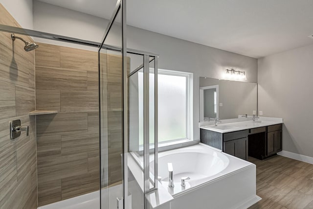 14715 Poplar Lake Trl, Cypress, TX 77429 - full bath with a shower stall, a garden tub, and double vanity