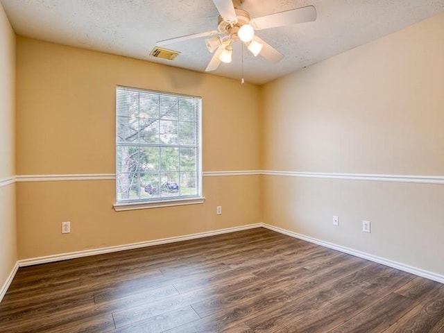 26610 W Surrey Park Ln W, Katy, TX 77494 - spare room featuring wood finished floors, a textured ceiling, and a ceiling fan