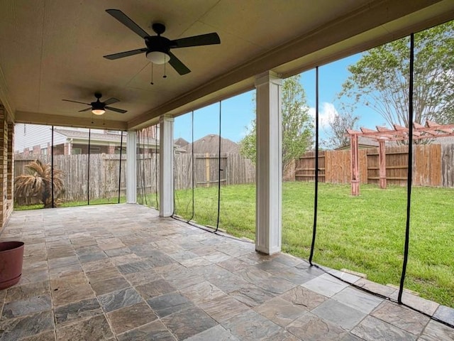 26610 W Surrey Park Ln W, Katy, TX 77494 - unfurnished sunroom with ceiling fan