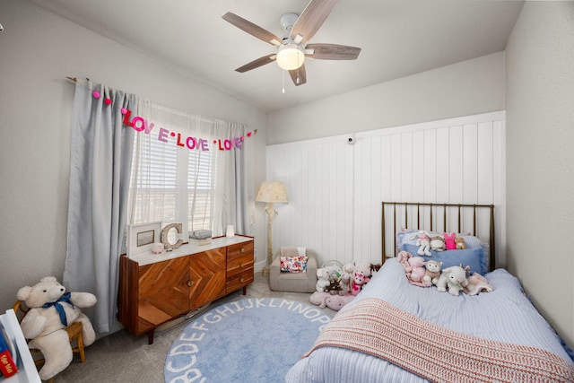 915 Bernard Meadows Dr, East Bernard, TX 77435 - bedroom with light colored carpet and ceiling fan