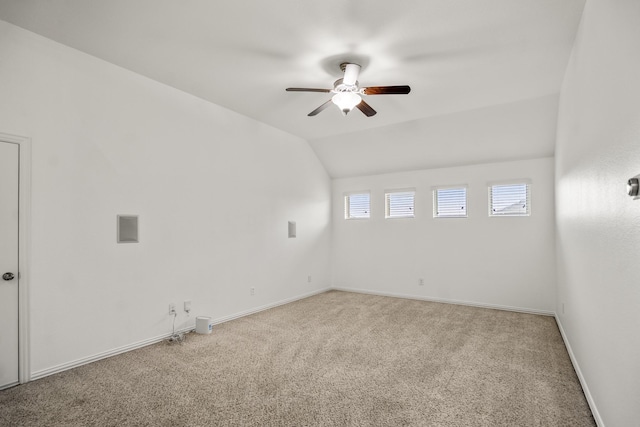 31767 Chapel Rock Ln, Spring, TX 77386 - carpeted empty room with ceiling fan and lofted ceiling