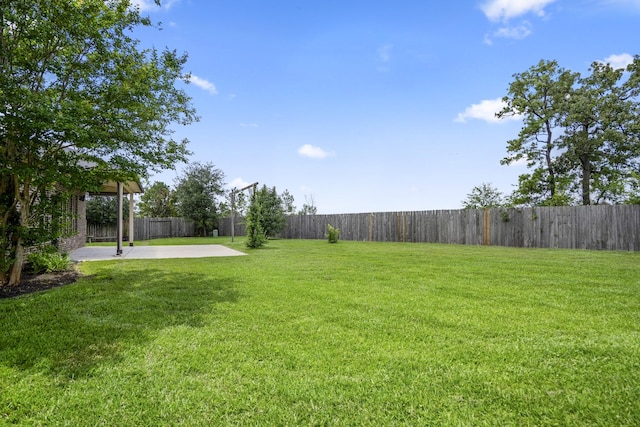31767 Chapel Rock Ln, Spring, TX 77386 - fenced backyard featuring a patio