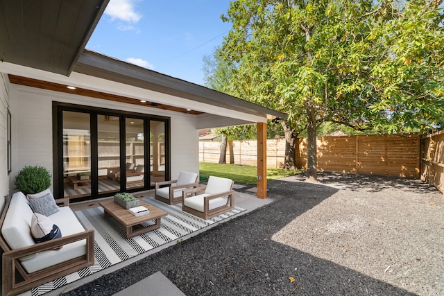 2506 Briarbrook Dr, Houston, TX 77042 - fenced backyard with an outdoor hangout area and a patio